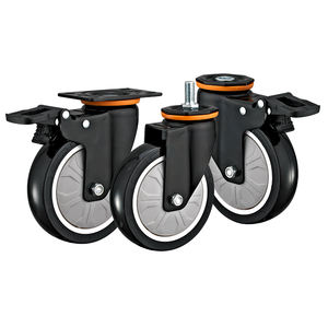 2.5 ''3 '4' 5 'Rodízios Industriais de Borracha/PU/TPR/PP Rodas Anti-Emaranhado Design para Carrinhos de Mão Máquinas - Product Image 4