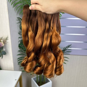 ผมแท้สีเบอร์กันดีแบบฟูมิ ซุปเปอร์ดับเบิ้ลดรอน เวอร์จิ้น 12a  แบบมัดเป็นช่อ  ลอนเด้ง - Product Image 5