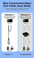 Nouveau Câble Audio Numérique Coaxial RCA Mâle vers 3,5 mm Mâle et 2 RCA Mâles, Alimenté par USB, Plaqué Or, Tressé en Nylon pour Téléviseur et Haut-parleur