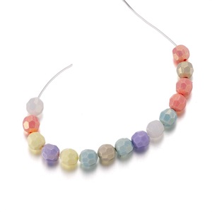Acrylic Faceted <b>Beads</b> Candy Color Round Shape For Jewelry Making DIY Craft Supplies Loose <b>Beads</b> With Holes 10mm Size - Product Image 1