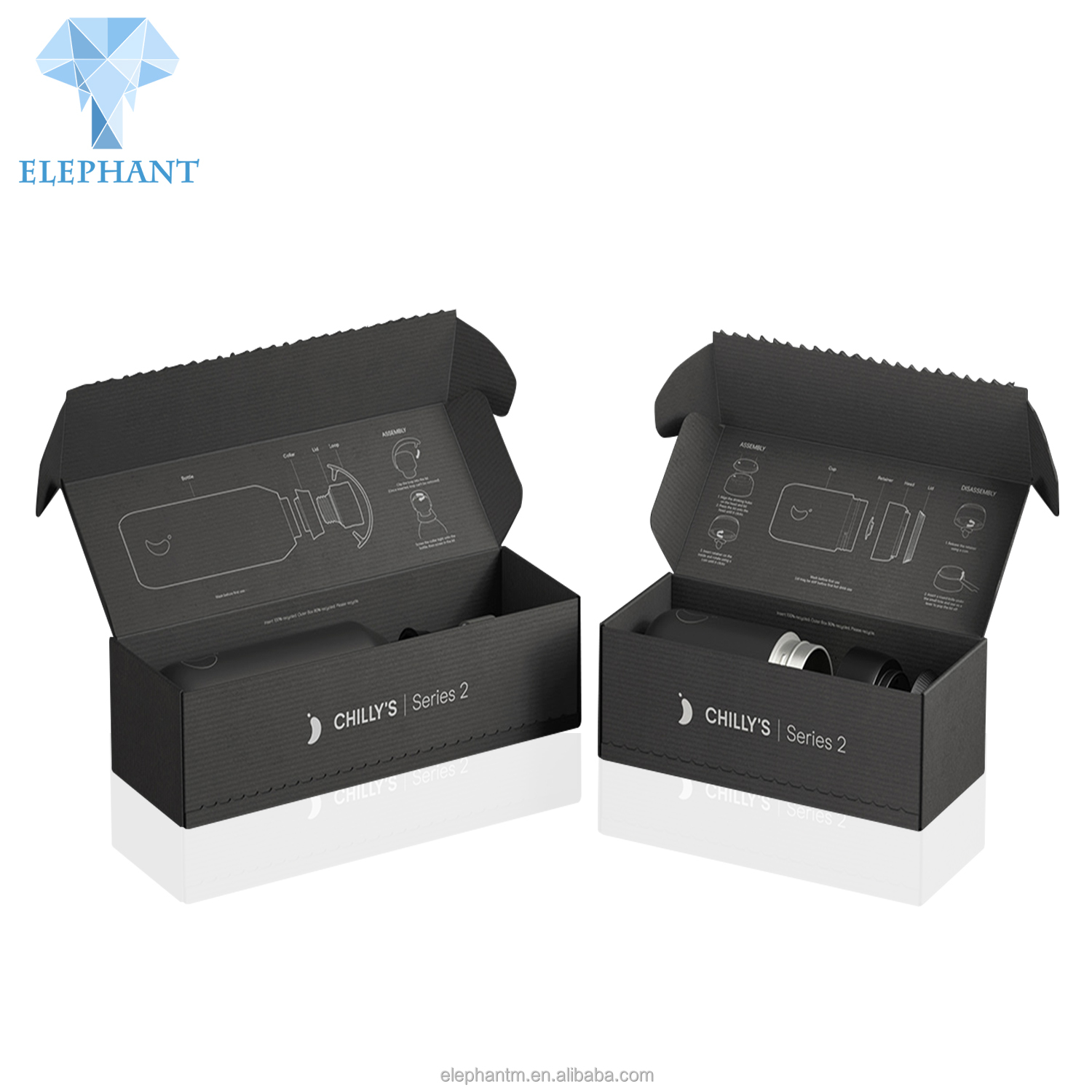 Custom Logo Kraft Paper Box Black Custom For Mystery Packaging