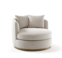 Modernes Getuftetes Sofa-Set Wohnzimmer Weißer Stuhl Inneneinrichtung Gepolsterter Drehsessel Heimbüro Schlafzimmer