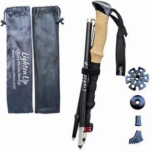 Bâtons <span class=keywords><strong>de</strong></span> trekking en alliage d'aluminium en fibre <span class=keywords><strong>de</strong></span> <span class=keywords><strong>carbone</strong></span> Bâton <span class=keywords><strong>de</strong></span> randonnée pliable à verrouillage rapide externe Bâton <span class=keywords><strong>de</strong></span> <span class=keywords><strong>marche</strong></span> nordique - Product Image 3