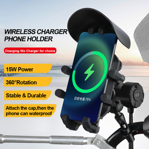 TIEQI 15W Wireless caricatore USB TYPE-C 36W <span class=keywords><strong>porta</strong></span> <span class=keywords><strong>telefono</strong></span> moto con protezione solare tappo ammortizzatore <span class=keywords><strong>porta</strong></span> <span class=keywords><strong>telefono</strong></span> <span class=keywords><strong>bici</strong></span> - Product Image 2