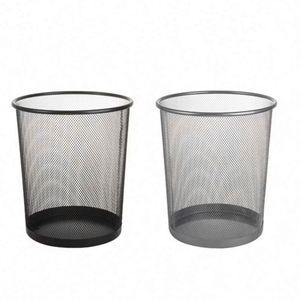 Custom Logo Modern Portable Office Waste Basket Sustainable Power Coated Metal Mesh Bin Foot Pedal Direct Factory Price <b>Paper</b> - Product Image 1