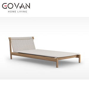 Chaise longue en teck massif nordique pour l'extérieur, style moderne minimaliste, pour hôtel, <span class=keywords><strong>piscine</strong></span>, plage, dimensions personnalisables - Product Image 3