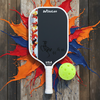 Raquette de pickleball hybride personnalisée avec logo, noyau en mousse de fibre de carbone Kevlar, écologique et durable, nouvelle raquette 2026