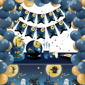 Ensemble de vaisselle jetable vert en vrac serviettes à gâteau tasses assiettes pour <span class=keywords><strong>Halloween</strong></span> avec couverts biodégradables - Product Image 4