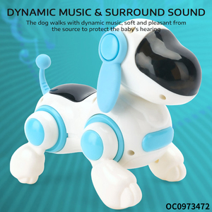 Plastik oyuncak pil kumandalı hayvanlar oyuncaklar setleri çocuklar hafif müzik ile elektronik robot köpek modeli yürüyüş - Product Image 5