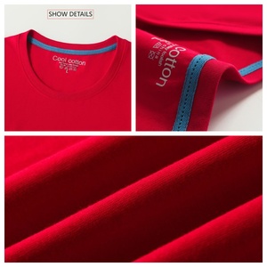 Wholesale <strong>Customizable</strong> Men's Short Sleeve Polyester/Cotton Camisetas-Blank Design with Digital Print Regular Fit - Product Image 5