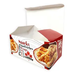 Custom Greaseproof Take Away French Fries Fried Chicken Burger Chicken Nuggets Box Fast Food Packaging Box