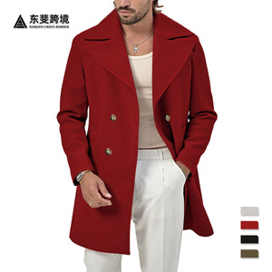 <span class=keywords><strong>Manteau</strong></span> Trench Décontracté <span class=keywords><strong>Homme</strong></span> Tendance Rétro à Col Tailleur <span class=keywords><strong>Mi</strong></span>-<span class=keywords><strong>Long</strong></span> OEM/ODM – Vestes d'Hiver pour Hommes - Product Image 2