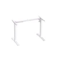 Cadre de bureau assis-debout modulaire moderne réglable en hauteur, moteur unique, base réglable 70 kg, largeur programmable, ergonomique