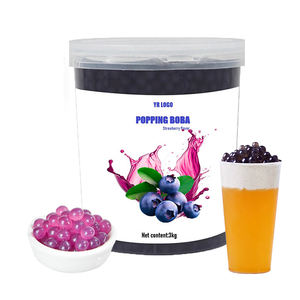 Perlas de Boba con Sabor a Arándano de Alta Calidad para Topping de Té de Burbujas, con Azúcar Añadido, en Envase de Botella, Concentrado de Boba - Product Image 1