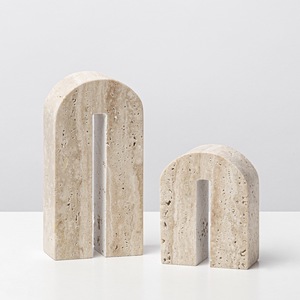 Idées de décoration pour la maison minimaliste en gros Articles de <span class=keywords><strong>salon</strong></span> Décorations nordiques en travertin en marbre pour la maison - Product Image 4