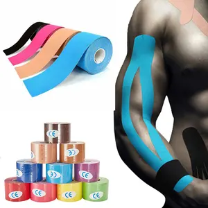 Ce Approved Kinesiology Tape Precut Customizable Elastic Therapeutic Kinesiology Cheap Tape 1 Cm For Knee Shoulder And Elbow