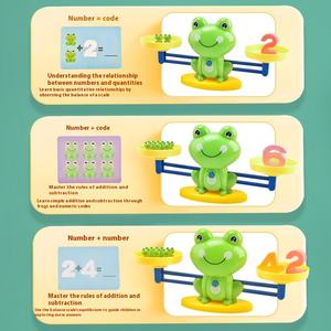 Jouet d'équilibre de grenouille en plastique pour l'éducation précoce des enfants jeu éducatif pour le développement de l'intelligence du bébé pensée logique - Product Image 4