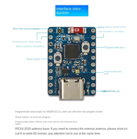 ESP32-C3-XIAO papan pengembangan ESP32 Mini Development Board WiFi BT WS2812 ESP32-C3FH4 Development Board