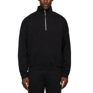 Felpe con Cappuccio Personalizzabili OEM per <span class=keywords><strong>Uomo</strong></span>, in Poliestere e Cotone, Pullover con Zip 1/4 <span class=keywords><strong>Verde</strong></span>, <span class=keywords><strong>Felpa</strong></span> con Zip a Quarto Senza Logo - Product Image 2