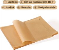 Feuilles de papier sulfurisé kraft 9"x13" antiadhésives, résistantes à l'huile et à la chaleur pour la cuisson, la grillade et l'emballage alimentaire