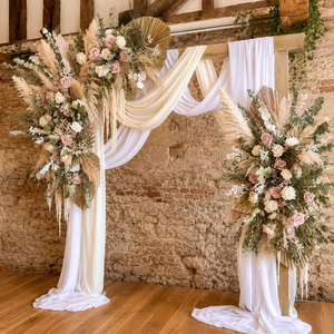 Arreglos Florales de Hierba de Pampas para Bodas, Flores Artificiales Secas y Conservadas Coloridas, Decoración de Pared, Techo, Arco de Boda - Product Image 1
