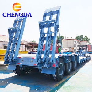 <span class=keywords><strong>Remorque</strong></span> surbaissée à 3 essieux pour le transport de machines de construction, capacité de 60 <span class=keywords><strong>tonnes</strong></span>, pour excavatrices - Product Image 6