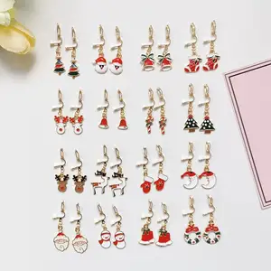 かわいいシンプルなイヤリングクリスマスデザインまとめ買いファッションイヤリング耳クリップ装飾用