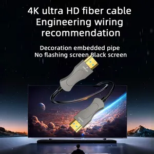 The New 4K AOC Fiber HDMI 2.0 Cable Can Be Customized 50M100M200M Fiber HDMI Cable Fiber Cable Hdmi 4k Hdtv