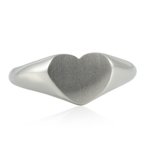 Heart Shape <b>Titanium</b> Steel <b>Ring</b> Women's Punk Style Gift Jewelry 21048 - Product Image 1