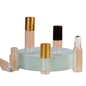 Mini Botellas de Vidrio Roll-On, Forma Cilíndrica, Cuerpo Transparente, Tapa Metálica, Cuidado Personal, 1ml 2ml 3ml 5ml, Probador de Perfume - Product Image 1