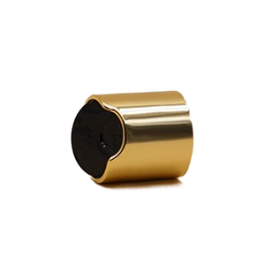 Capuchon de disque en plastique doré et blanc brillant avec couvercle métallique 24/410 - Product Image 4