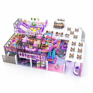 Aire de jeux intérieure commerciale à 2 étages, château gonflable, toboggan, piscine à balles avec espace de repos, centre de jeux pour enfants en centre commercial, OEM ODM - Product Image 1
