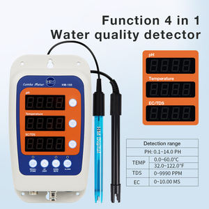 Testeur de qualité de l'eau à affichage numérique multifonctionnel 4 en 1 PH TDS EC HM100 Combo Meter Capteur de surveillance de piscine jusqu'à 14,0 pH - Product Image 1