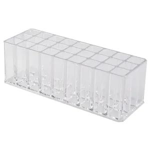 Eco-friendly Rectangle Makeup Display Holder European Style Acrylic Lipgloss Organizer