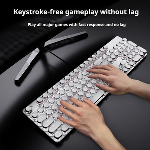 EWEADNカスタム104キーレトロスチームパンクデザインLEDバックライト有線USBメカニックゲームキーボード新製品 - Product Image 6