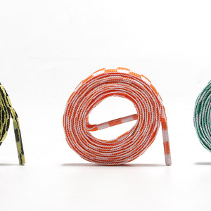 Cordones Planos a Cuadros de 8mm de Ancho, 100-180cm, 6 Colores, Cordones de Moda Coloridos, Logotipo Personalizado Disponible, Hechos de Poliéster - Product Image 4
