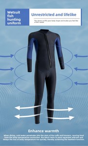 SERVIÇO DE OURO Personalizado Corpo Inteiro One-piece Spot Frente/traseira Zip Homens Inverno Quente Maiô Frio Molhado Surf Terno Snorkeling Wetsuit - Product Image 2