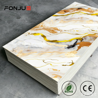 Harga Produsen Lembaran Marmer PVC Motif Batu Alam Tahan Gores untuk Pelapis Dinding Interior Tebal 2.8mm