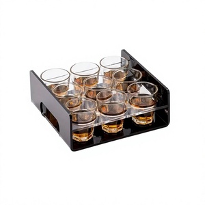 Porte-verre en fer de conception tendance, taille personnalisée, forme carrée, porte-gobelet en verre pour fournisseur en gros - Product Image 1