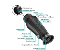 Lunette monoculaire de vision nocturne avec vidéo 4K et photo 36MP pour la chasse et le camping