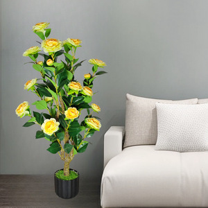 Arbre artificiel personnalisable en gros, simulation bionique de plantes vertes, paysage de roses et de camélias artificiels - Product Image 5