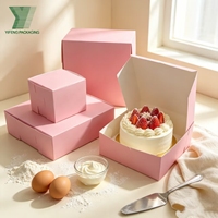 Boîte à gâteau personnalisée en carton alimentaire avec pelliculage brillant, écologique et recyclable, pour emballage de boulangerie à emporter, anniversaire