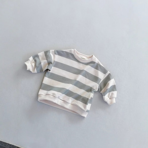 Suéter de Algodón Estilo Nórdico INS para Niños, Primavera 2025, Nuevo Suéter Informal de Manga Larga con Rayas Retro para Bebés, Suave - Product Image 4