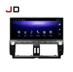 Jd rádio multimídia automotivo, rádio automotivo com dvd player, para toyota prado 2010 2014 2018