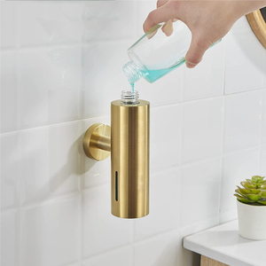 Nhà Cung Cấp Vàng Của Nhãn Hiệu Treo Tường Chất Lỏng Xà Phòng <span class=keywords><strong>Dispenser</strong></span> Thép Không Gỉ 304 Xà Phòng <span class=keywords><strong>Dispenser</strong></span> Bơm Chai Phụ Kiện Phòng Tắm - Product Image 2