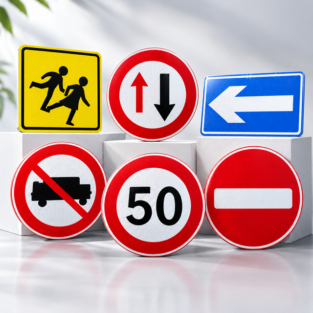 Reflective Aluminum Traffic Road Signs Custom MUTCD Warning Regulatory Street Sign for Highway School Parking Lot
