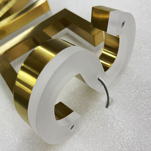 Décoration murale vintage rétro en acier inoxydable, plaque métallique avec logo, lettres infinies en acrylique 3D, <span class=keywords><strong>miroir</strong></span>, publicité LED - Product Image 5