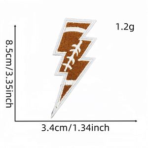 Nouveau patch thermocollant brodé lumineux en forme de nœud pour casque de softball, idéal pour la décoration de chapeaux et sweats à capuche - Product Image 3