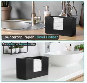 Distributeur de serviettes en <span class=keywords><strong>papier</strong></span> comptoir mural porte-serviettes en <span class=keywords><strong>papier</strong></span> en <span class=keywords><strong>bois</strong></span> <span class=keywords><strong>noir</strong></span> porte-serviettes en bambou pour cuisine salle de bain <span class=keywords><strong>toilette</strong></span> - Product Image 4