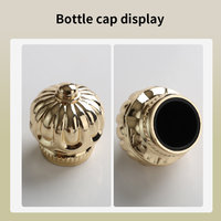 Flacon de parfum en verre côtelé vintage vide de 50 ml, 100 ml, 150 ml, avec bouchon doré orné, emballage de luxe pour parfum